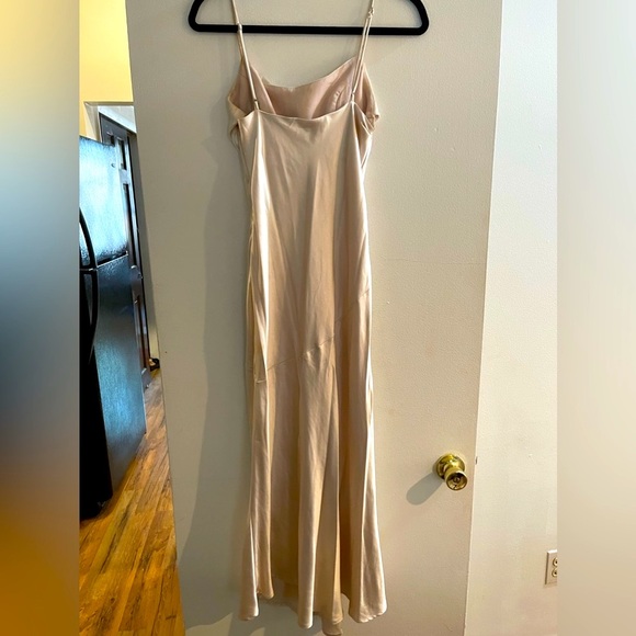 Cream midi satin dress - M - Picture 3 of 3